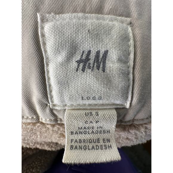 H&M Womans S Oversized Parka Hooded Long Barn Jacket Quilted Chore Coat Tan - Picture 5 of 9